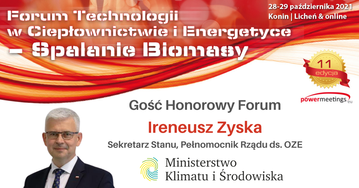 Minister Ireneusz Zyska na Forum Biomasy w Koninie