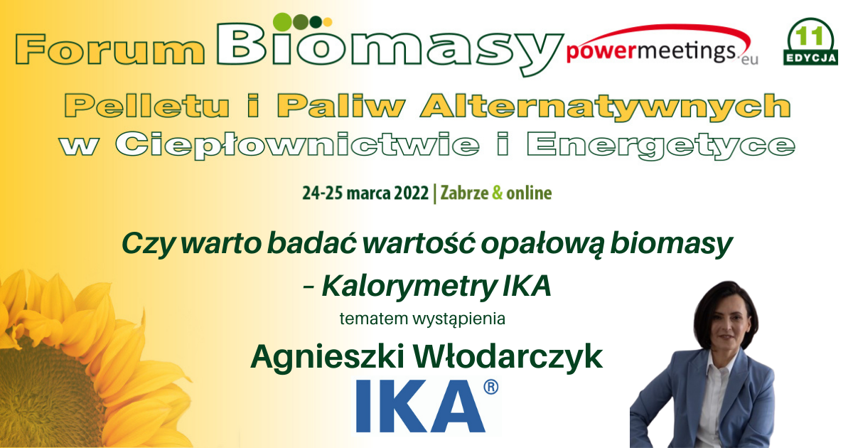 Przedstawiciel IKA Poland wystąpi na wiosennym Forum Biomasy